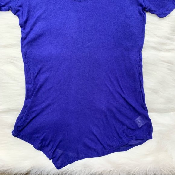 Aritzia Babaton Cobalt Blue Short Sleeve T-Shirt Size Small - Picture 3 of 7